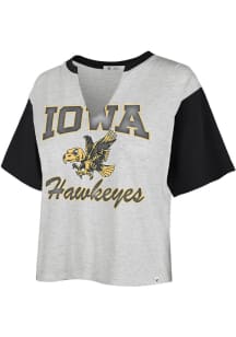 47 Iowa Hawkeyes Womens Grey Sandy Daze Short Sleeve T-Shirt