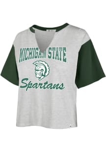 47 Michigan State Spartans Womens Grey Sandy Daze Short Sleeve T-Shirt