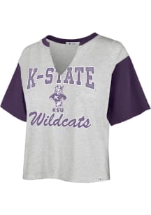 47 K-State Wildcats Womens Grey Sandy Daze Short Sleeve T-Shirt