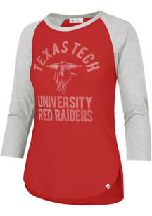47 Texas Tech Red Raiders Womens Red University Fade LS Tee