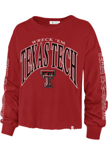 47 Texas Tech Red Raiders Womens Red Skyler LS Tee