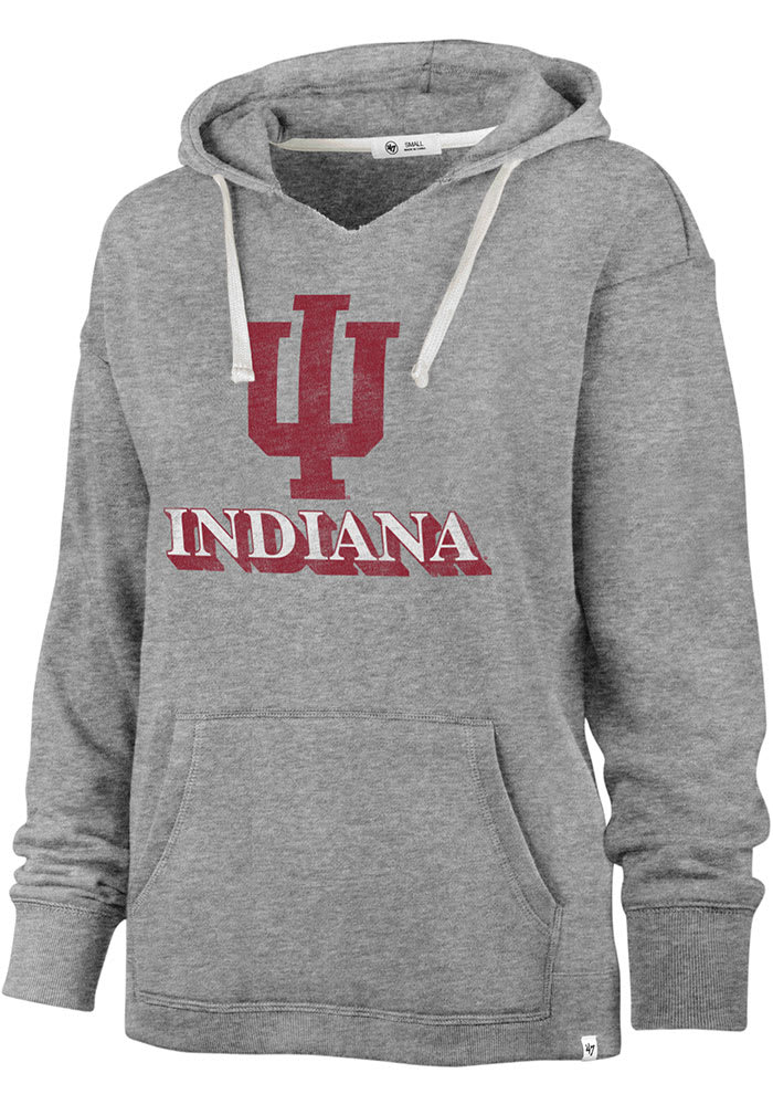 47 Indiana Hoosiers Womens Grey Standout Hooded Sweatshirt