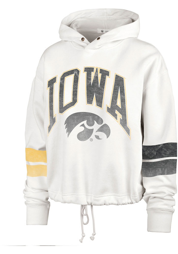 47 Iowa Hawkeyes Womens Ivory Harper Hooded Sweatshirt
