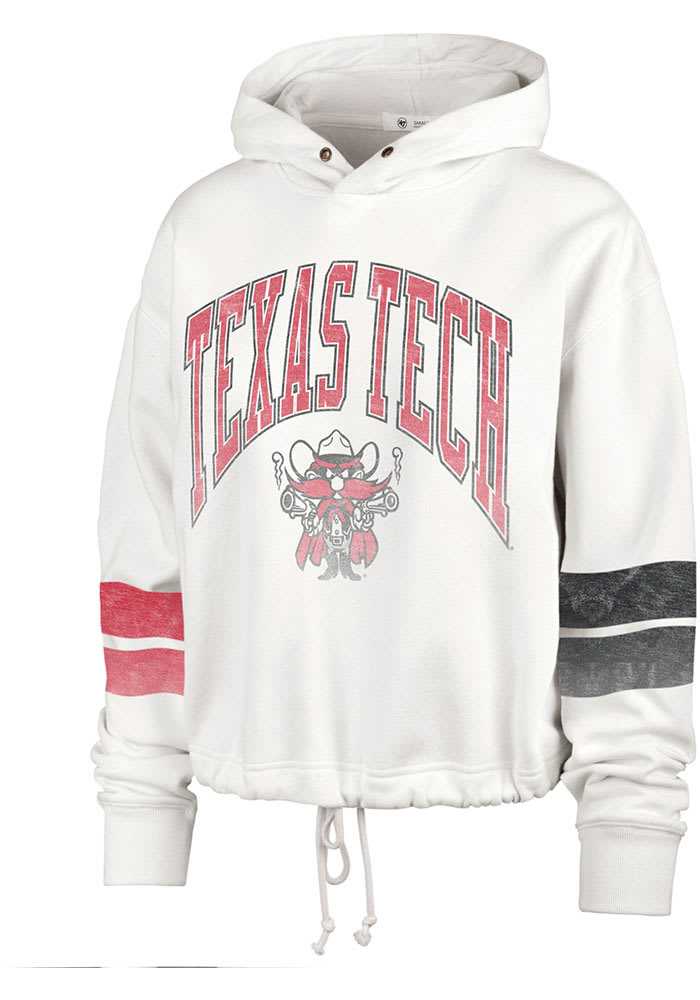 47 Texas Tech Red Raiders Womens Ivory Harper Hooded Sweatshirt