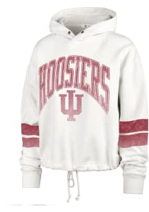 47 Indiana Hoosiers Womens Ivory Harper Hooded Sweatshirt