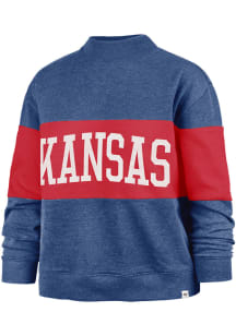 47 Kansas Jayhawks Womens Blue Kinsey Crew Sweatshirt