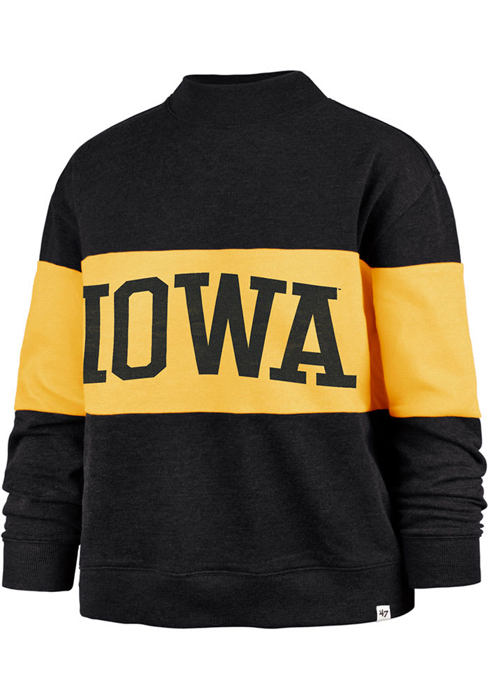 47 Iowa Hawkeyes Womens Black Kinsey Crew Sweatshirt