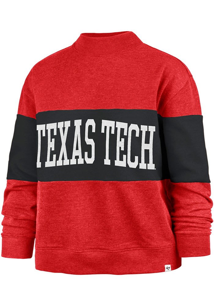47 Texas Tech Red Raiders Womens Red Kinsey Crew Sweatshirt