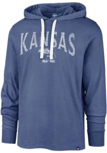 47 Kansas Jayhawks Mens Blue Time Piece Arch Franklin Fashion Hood
