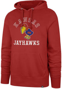 47 Kansas Jayhawks Mens Red Wind Down Fashion Hood