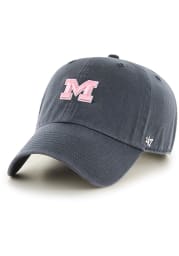 47 Michigan Wolverines Baby Pink M Clean Up Adjustable Hat - Navy Blue