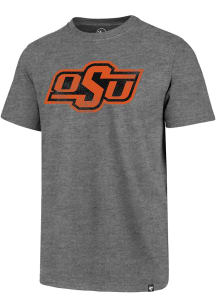 47 Oklahoma State Cowboys Grey Throwback Club Short Sleeve Fashion T Shirt
