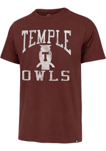 47 Temple Owls Crimson Big Ups Franklin Short Sleeve Fashion T Shirt