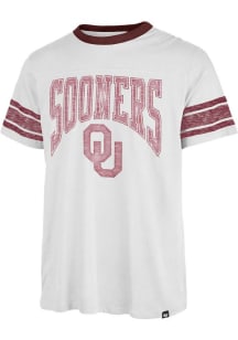 47 Oklahoma Sooners White Under Arch Over Pass Short Sleeve Fashion T Shirt