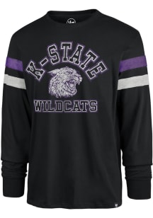 47 K-State Wildcats Black Power Thru Irving Long Sleeve Fashion T Shirt