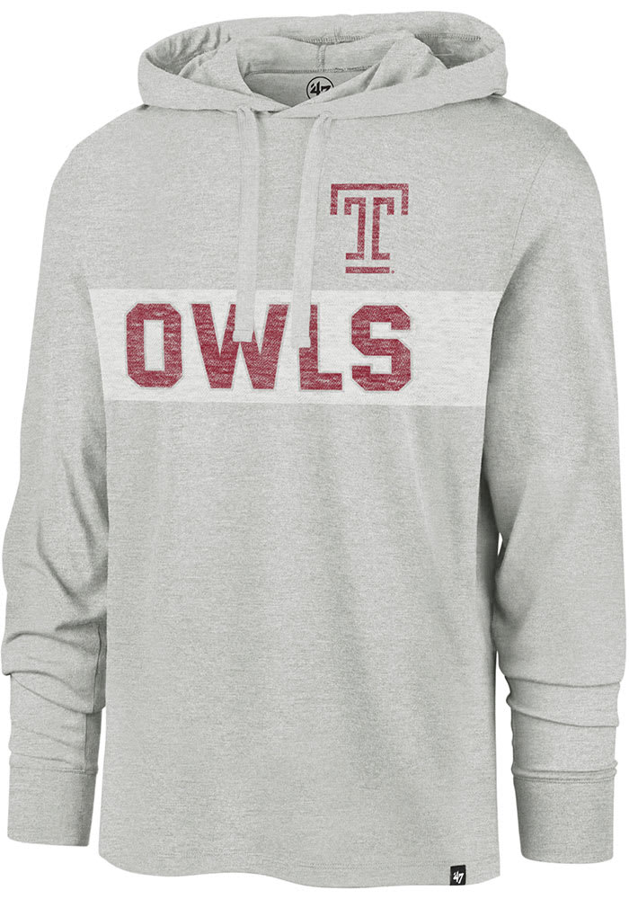 47 Temple Owls Mens Grey Field Franklin Fashion Hood