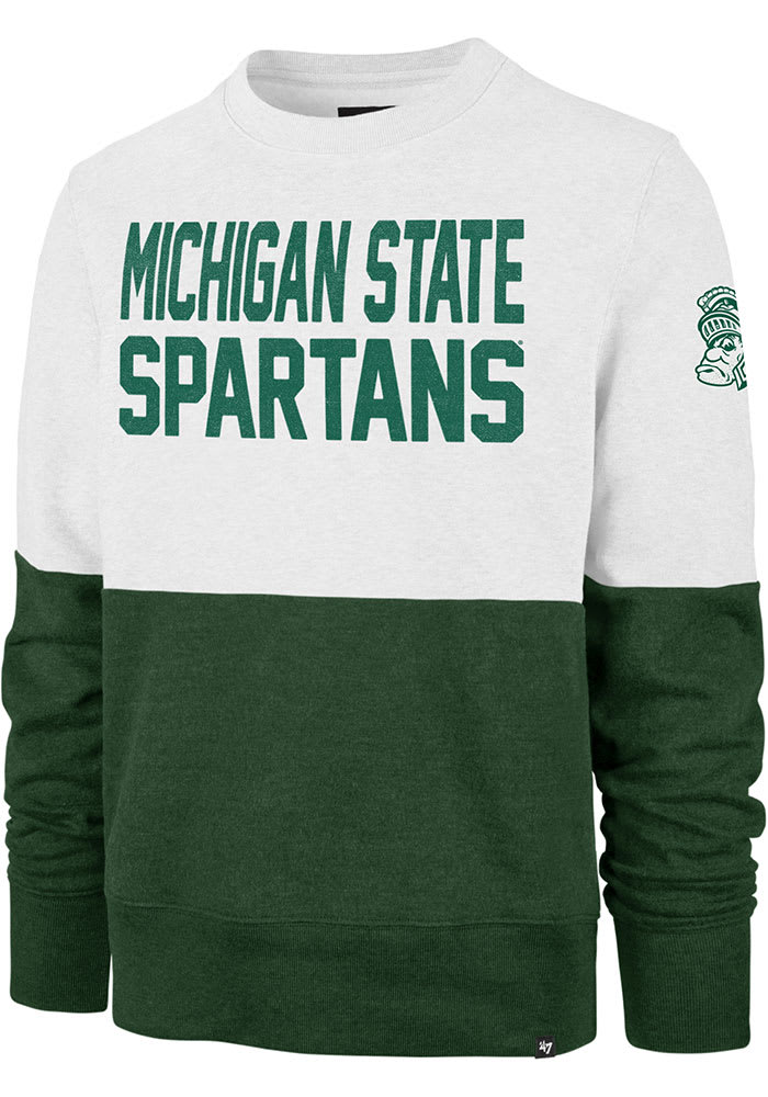47 Michigan State Spartans Mens White Rush House Gibson Long Sleeve Fashion Sweatshirt