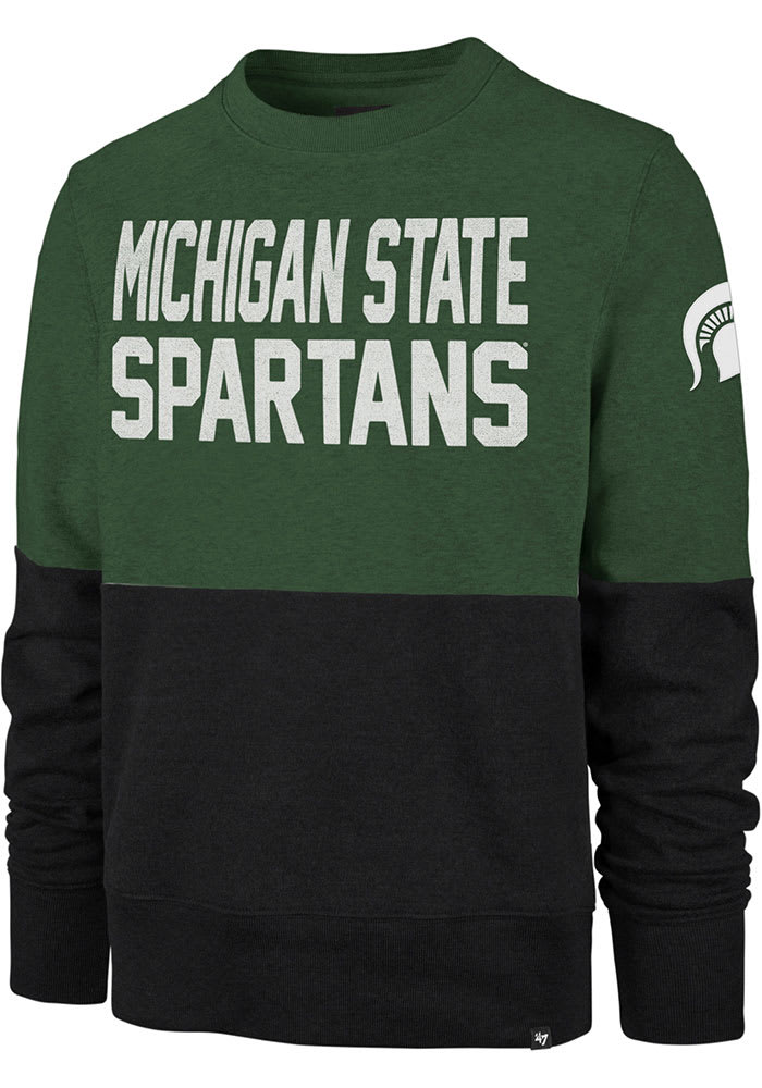 47 Michigan State Spartans Mens Green Rush House Gibson Long Sleeve Fashion Sweatshirt