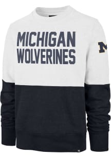47 Michigan Wolverines Mens White Rush House Gibson Long Sleeve Fashion Sweatshirt