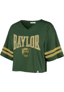 47 Baylor Bears Womens Green Fanfare Sporty Crop Short Sleeve T-Shirt