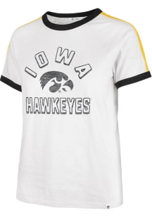 47 Iowa Hawkeyes Womens White Sweet Heat Peyton Short Sleeve T-Shirt
