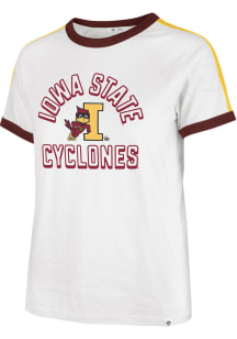 47 Iowa State Cyclones Womens White Sweet Heat Peyton Short Sleeve T-Shirt
