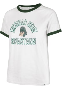 47 Michigan State Spartans Womens White Sweet Heat Peyton Short Sleeve T-Shirt