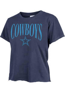 47 Dallas Cowboys Womens Navy Blue Tubular Short Sleeve T-Shirt