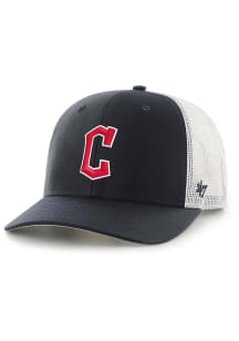 47 Cleveland Guardians Navy Blue Trucker Youth Adjustable Hat