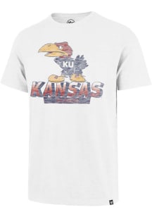 47 Kansas Jayhawks White Topside Vintage 1941 Scrum Short Sleeve Fashion T Shirt