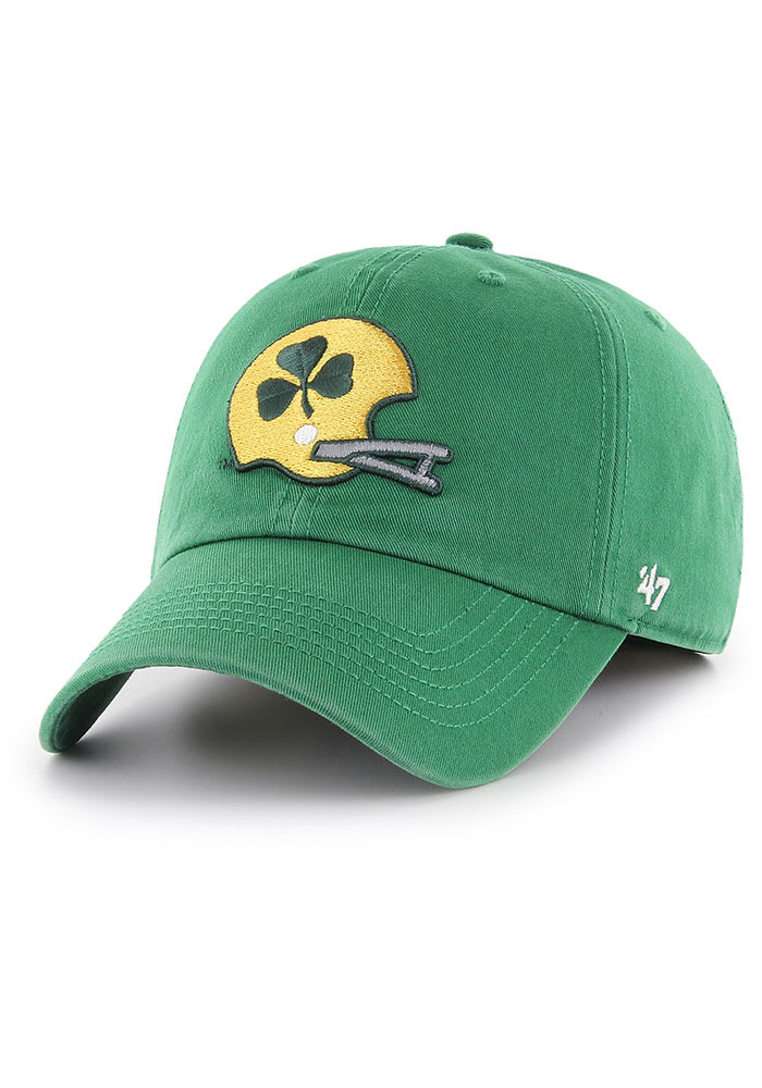 Notre Dame Fighting Irish Retro Helmet Franchise Green 47 Fitted Hat