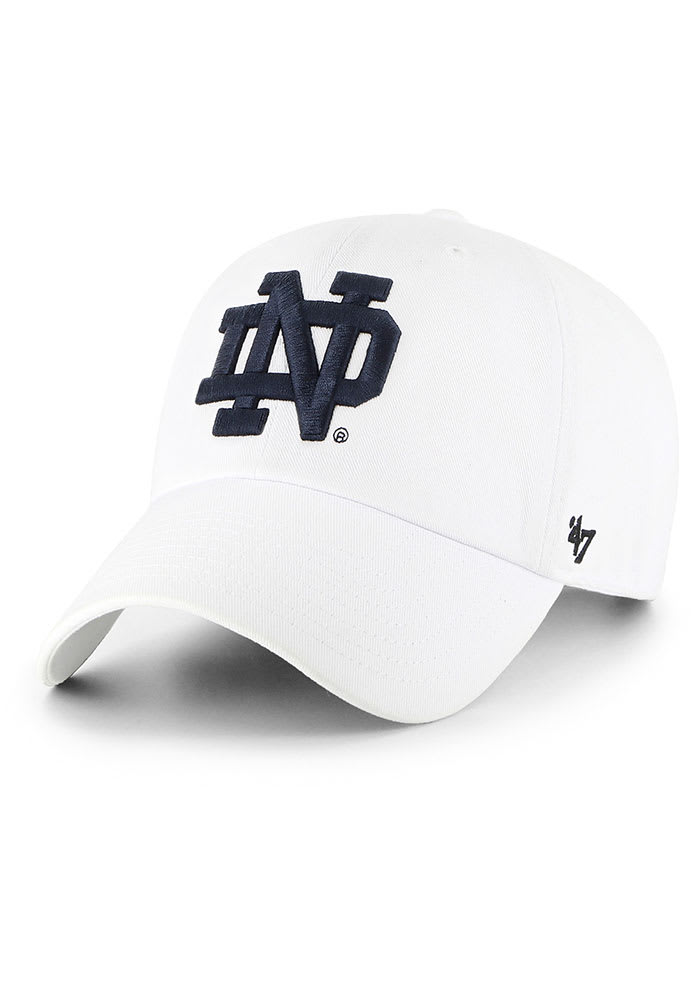47 Notre Dame Fighting Irish Clean Up Adjustable Hat - White