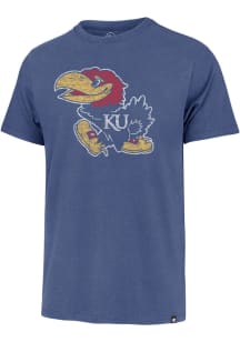 47 Kansas Jayhawks Blue Premier Franklin Logo Short Sleeve Fashion T Shirt