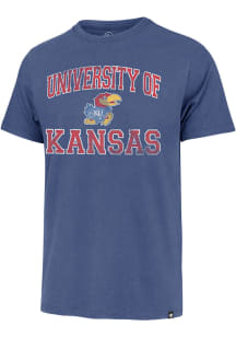 47 Kansas Jayhawks Blue Union Arch Franklin Short Sleeve Fashion T Shirt