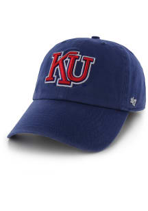 47 Kansas Jayhawks Clean Up Adjustable Hat - Blue