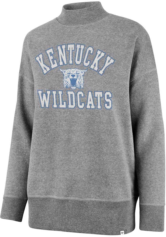 47 Kentucky Wildcats Womens Grey Mock Crew Sweatshirt