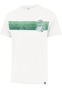 47 Michigan State Spartans White Three Stripe Bond Franklin Short Sleeve Fashion T Shirt