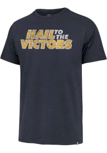 47 Michigan Wolverines Navy Blue Hail to the Victors Franklin Short Sleeve Fashion T Shirt