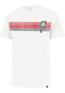 47 Ohio State Buckeyes White Three Stripe Bond Franklin Short Sleeve Fashion T Shirt