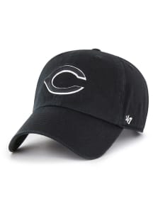 47 Cincinnati Reds White Outline Clean Up Adjustable Hat - Black