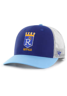 47 Kansas City Royals Side Note Trucker Adjustable Hat - Blue