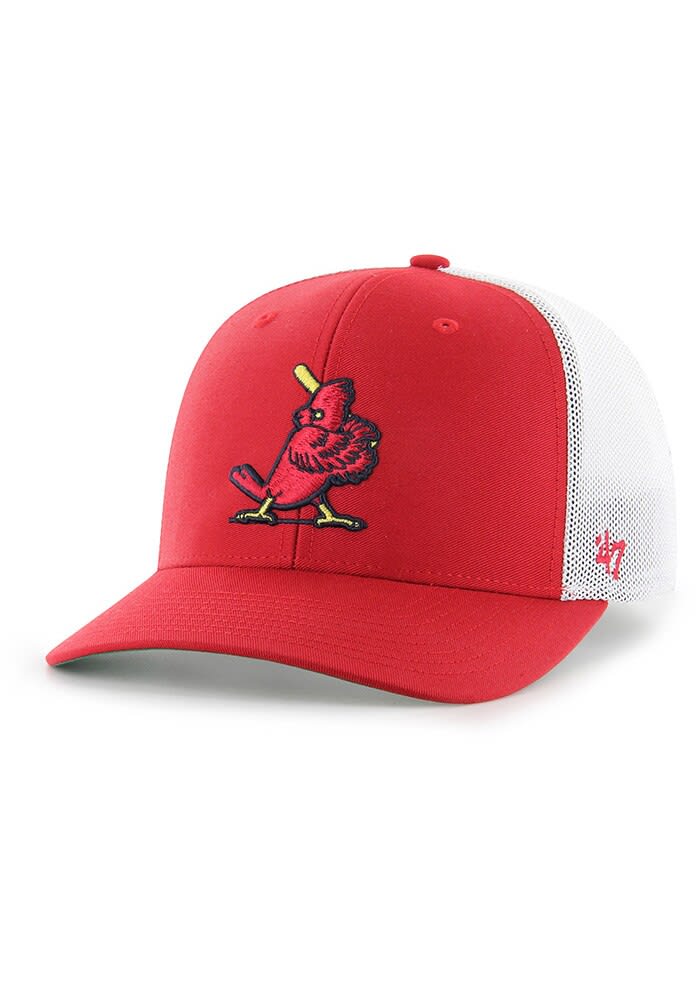 ST LOUIS CARDINALS RED SNAPBACK/MESHBACK BIRD ON BAT LOGO — Hats N Stuff