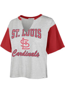 47 St Louis Cardinals Womens Grey Dolly Short Sleeve T-Shirt