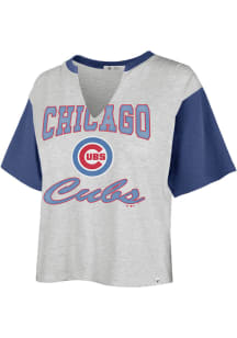 47 Chicago Cubs Womens Grey Dolly Short Sleeve T-Shirt