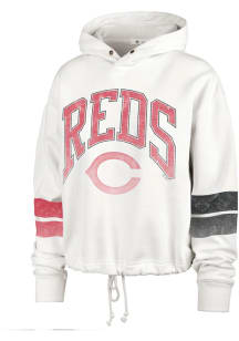 47 Cincinnati Reds Womens Ivory Harper Hooded Sweatshirt