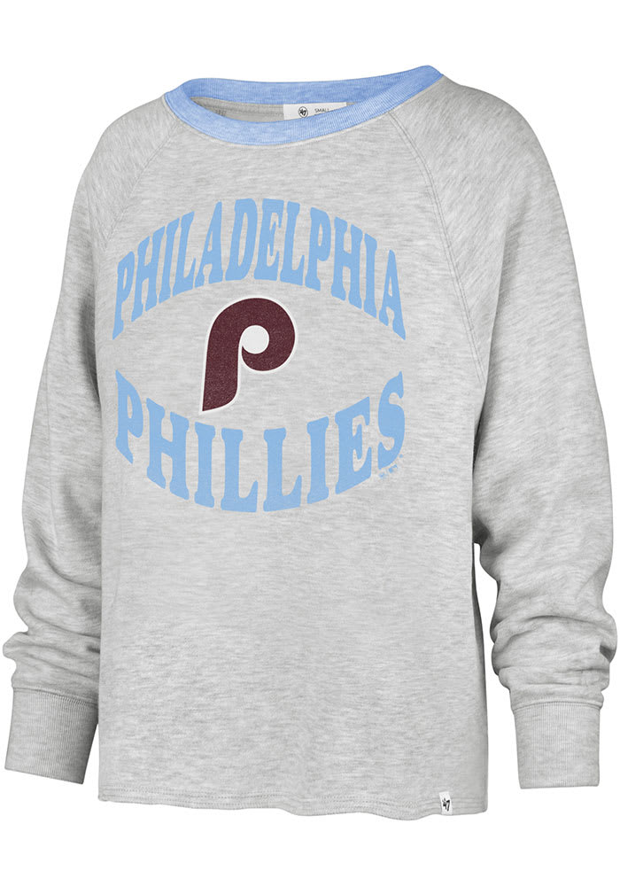 Philadelphia Phillies 47 Crew Sweatshirt Womens Grey Kennedy Long
