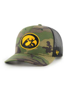 47 Green Iowa Hawkeyes Camo Trucker Adjustable Hat