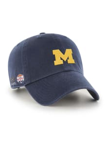 47 Michigan Wolverines 2022 Fiesta Bowl Team ID Clean Up Adjustable Hat - Navy Blue