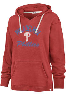 47 Philadelphia Phillies Womens Red Kennedy Hooded Sweatshirt