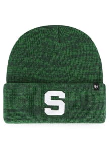 47 Michigan State Spartans Green Brain Freeze Cuff Mens Knit Hat